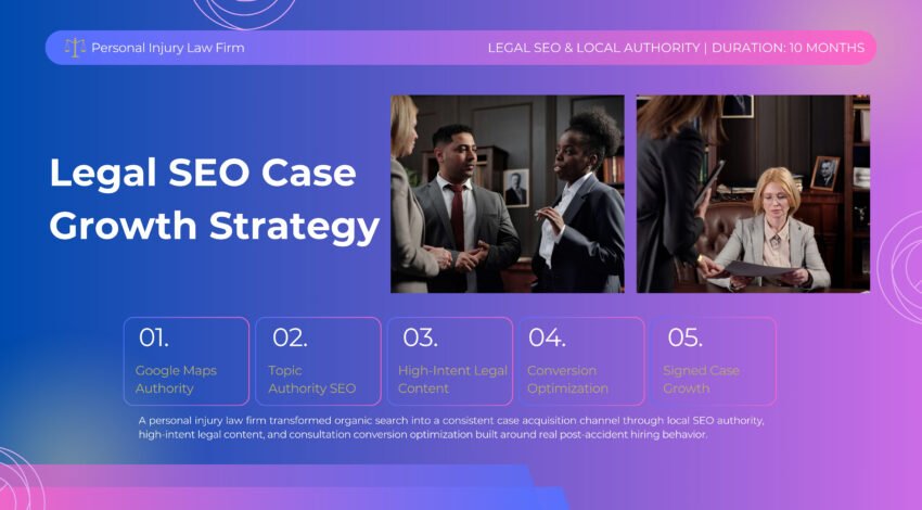 How Legal SEO and Local Authority Strategy Increased Signed Personal Injury Cases by 181% in 10 Months