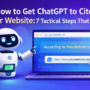 How to get ChatGPT to cite your website illustrated with AI citation and authority strategy concept