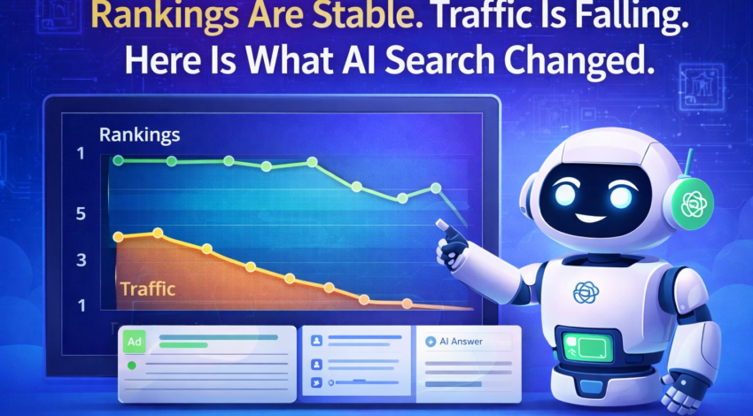 Rankings Are Stable. Traffic Is Falling. Here Is What AI Search Changed.